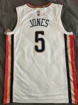 NBA 5 Jones Pelicans 75th anniversary Maillot blanc